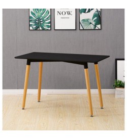 Bàn ăn Eames chữ nhật màu đen 80x1m2 B4