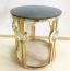 Bàn decor mặt kính chân mạ vàng B14