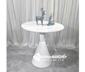 Bàn tròn cafe decor tiếp khách mặt đá BM02