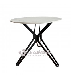 Bàn tròn cafe decor tiếp khách mặt đá BM07