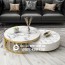 Bàn Sofa mặt đá chân mạ vàng BLM32