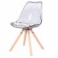 Ghế Nhựa Trong Suốt Chân Gỗ Sồi GLM113A